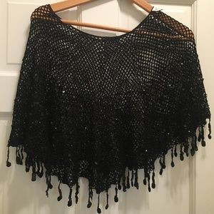 Black Sequine Shawl